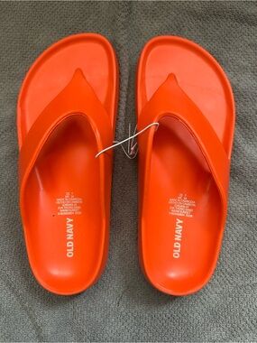 Old Navy Bright Orange Platform Flip Flops